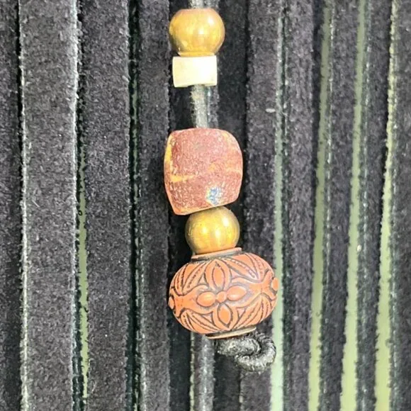 Vintage 1990s S.Hyde For Signature Rugs Of Dallas Wearable Art Suede Leather - Picture 13 of 16